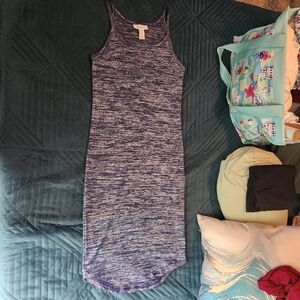 Forever 21 Blue Heathered Midi Dress